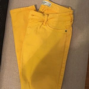 Abercrombie Yellow Skinny Jeans size 25